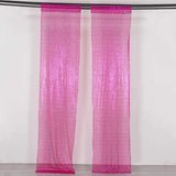 Vibrant Fuchsia Sequin Mesh Backdrop Drapery Panels - Add Glamour to Your Event