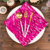 Add a Touch of Opulence to Your Table Decor with Fuchsia Silver Wave Embroidered Napkins