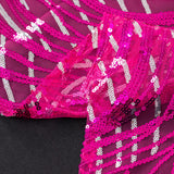 Transform Your Table with the Fuchsia Silver Wave Embroidered Sequins Table Runner